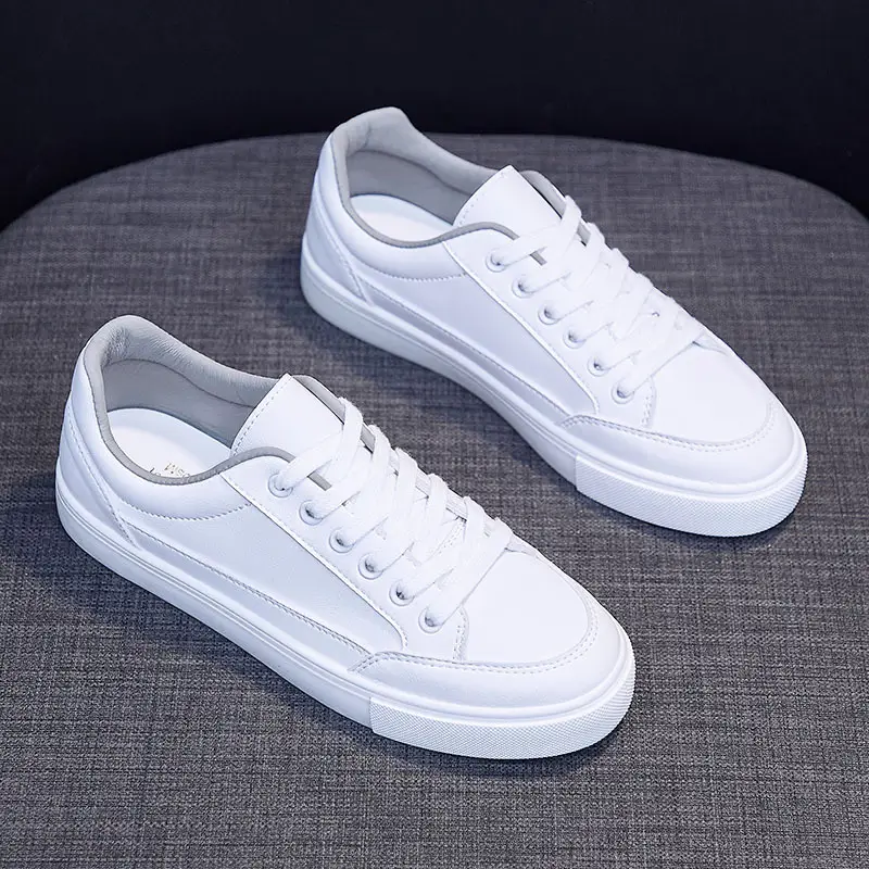 Leather Sports Flat Shoes For Running