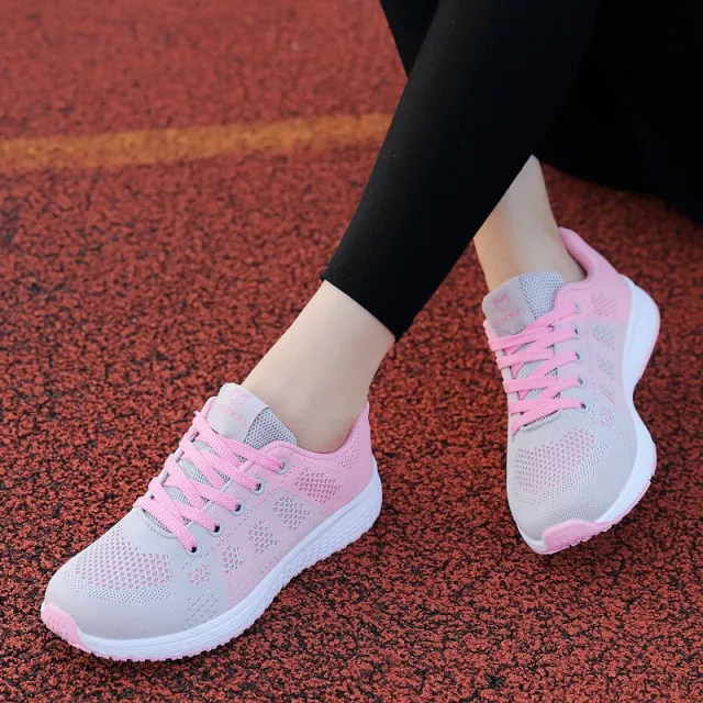 Breathable Mesh Ladies Sneakers Grey - Shop at LoveMi