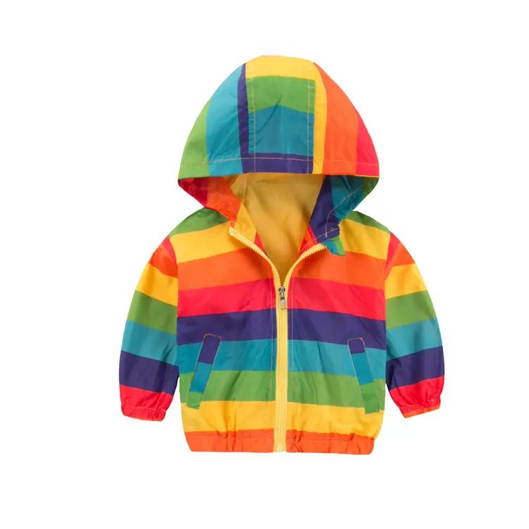 Rainbow Jacket Zipper Hooded