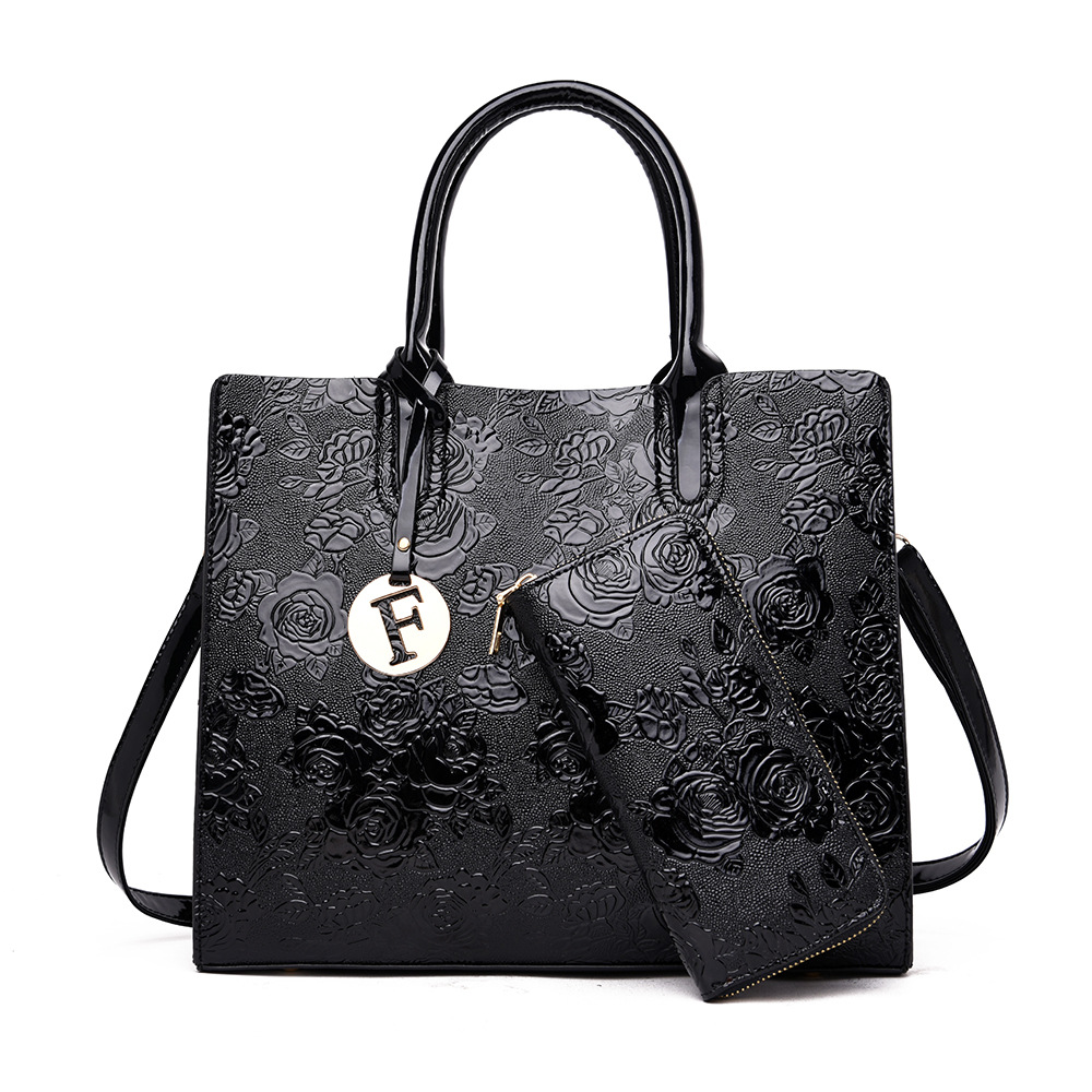 New Fashion Retro Flower Women's Bags Women's Handbags Shoulder Messenger Bag Picture Black - Shop at LoveMi
