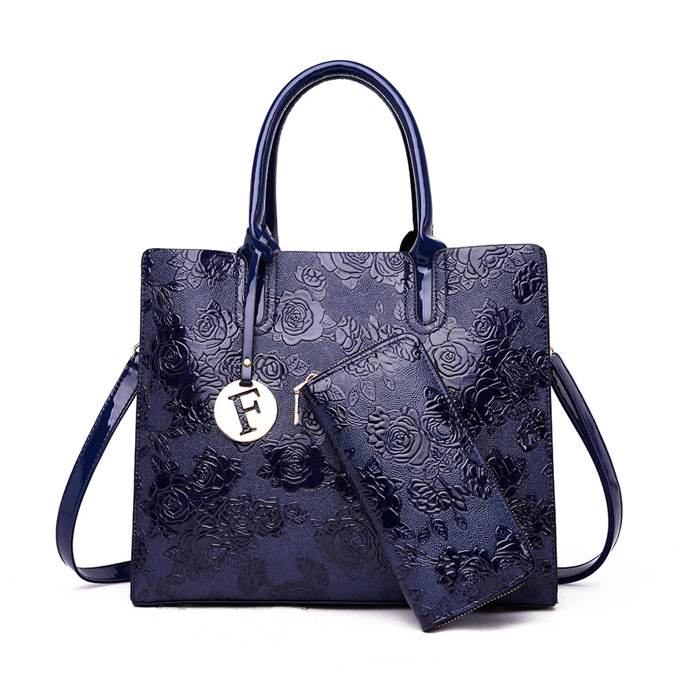 New Fashion Retro Flower Women's Bags Women's Handbags Shoulder Messenger Bag Picture Blue - Shop at LoveMi
