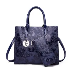 New Fashion Retro Flower Women's Bags Women's Handbags Shoulder Messenger Bag Picture - Blue - View 1
