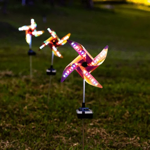 Solar Landscape Windmill Light Outdoor String Decoration Lawn