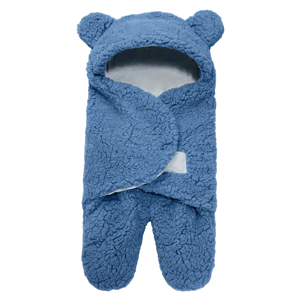 Lamb Plush Sleeping Bag Newborn Baby Swaddling Quilt – image 9