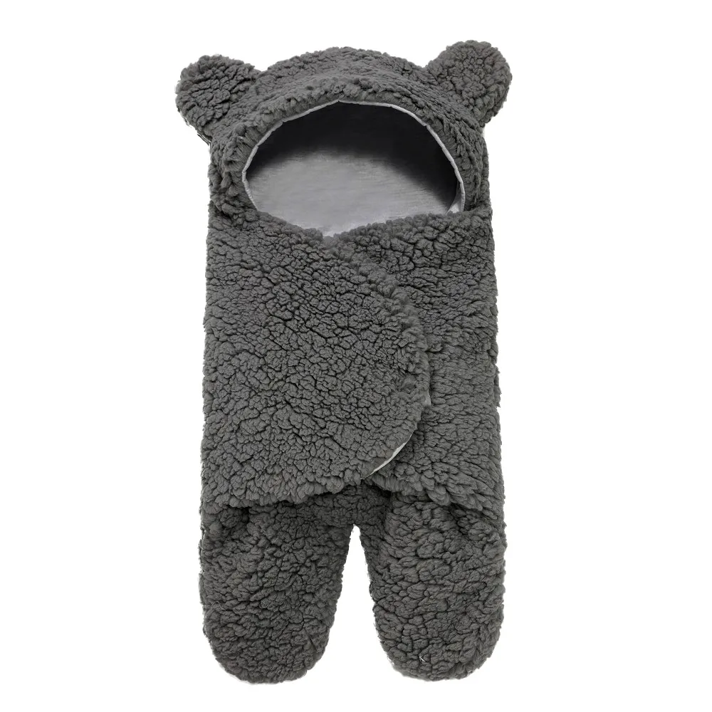 Lamb Plush Sleeping Bag Newborn Baby Swaddling Quilt – image 6