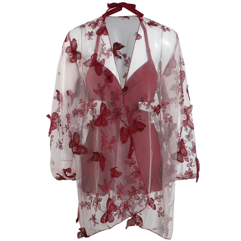 Women's Korean Sexy Blouse One-Piece Bikini Two-Piece Set Small Chest Gathering Fashion Swimsuit