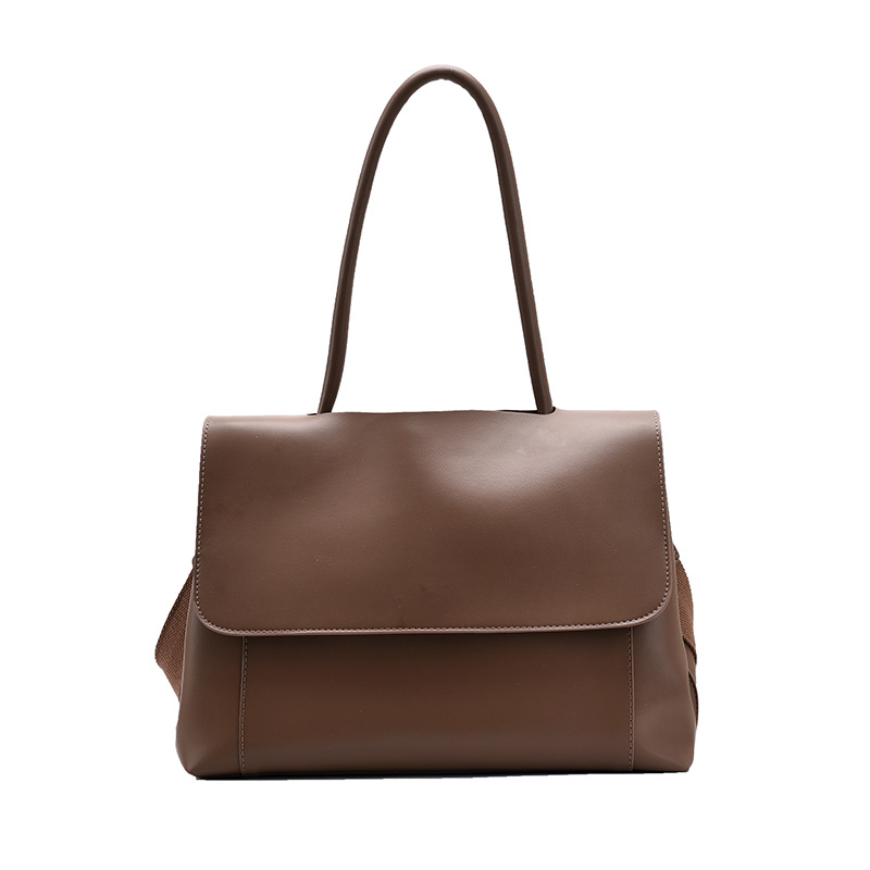 Pure Color Pu Small Bag, Shoulder Bag, Messenger Coffee - Shop at LoveMi