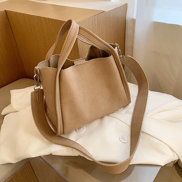 Personalized Simple Vegetable Basket Portable Female Bag Autumn Western Style Messenger Popular Small Square Bag Khaki - Shop at LoveMi
