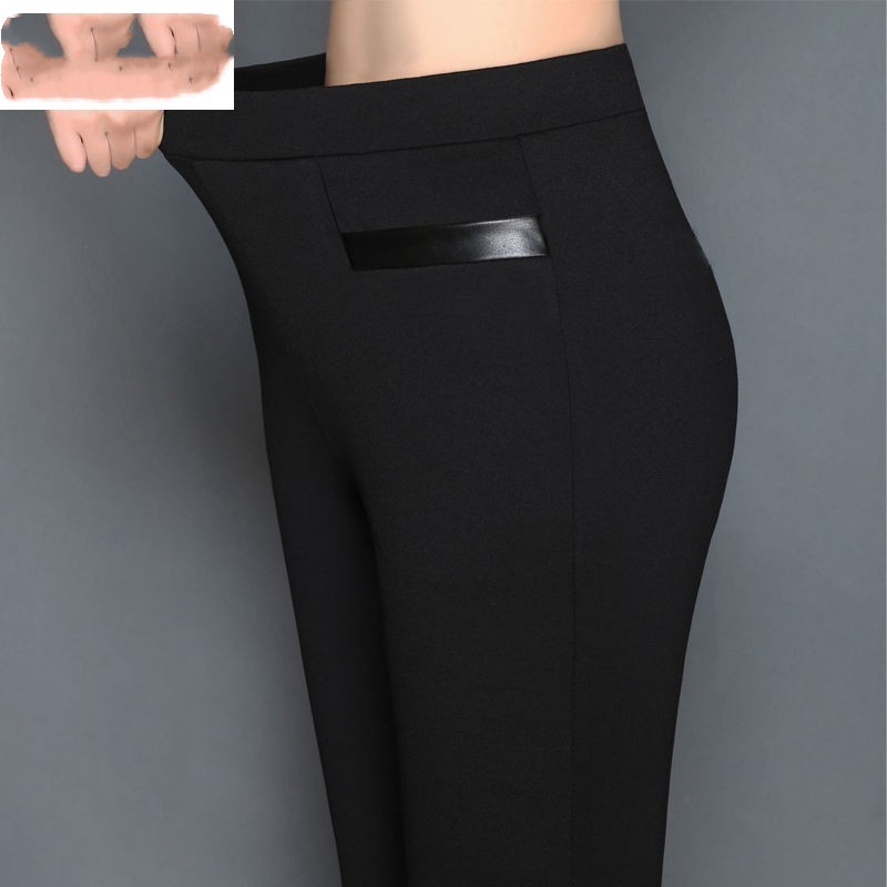 Long Trousers, High-waist Stretch, Slim Fit, Middle-aged And Elderly Mothers Plus Size Casual Pants