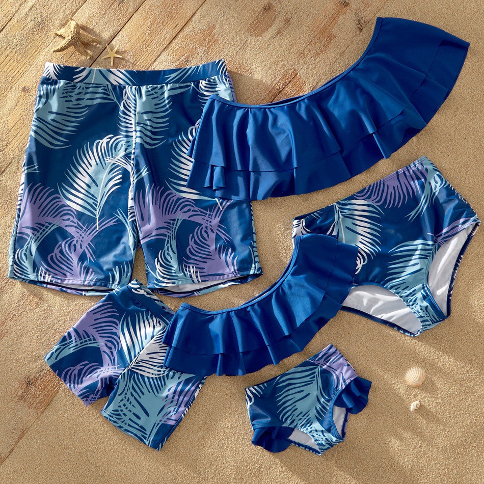 Women’s V Neck Jumpsuits Men’s Beach Pants Family Parent Child Swimsuits