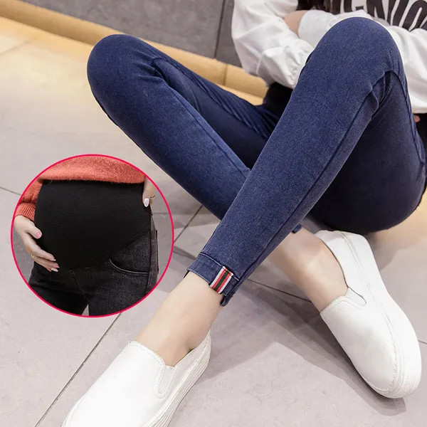 Leggings For Pregnant Women Denim Trousers Leggings Blue - Shop at LoveMi