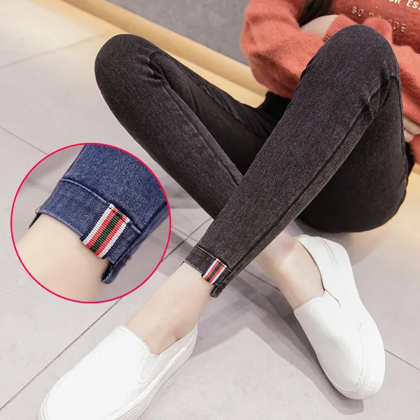 Leggings For Pregnant Women Denim Trousers Leggings Black - Shop at LoveMi