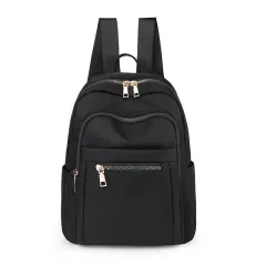 Oxford Cloth Fashion Trend School Bag Travel Backpack Large Capacity Backpack - Black - View 1