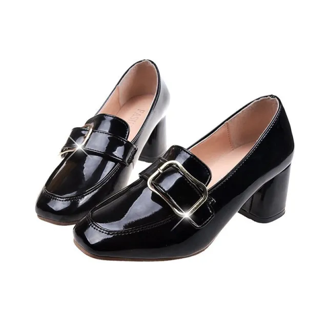 Temperament Thick Heeled Comfortable High Heeled Shoes Spring And Autumn New Women'S Shoes Black - Shop at LoveMi