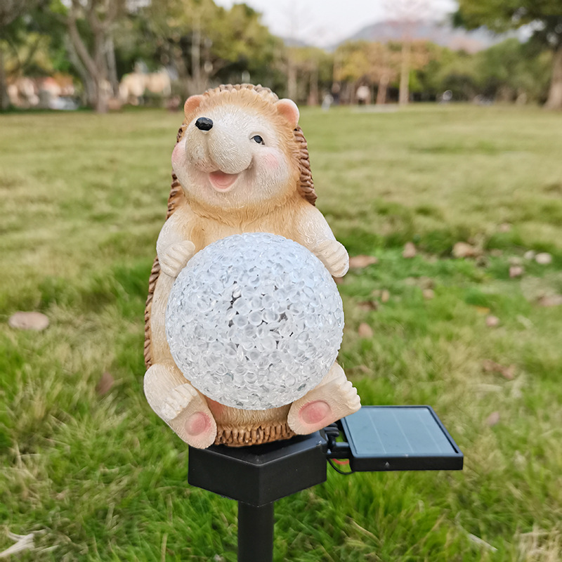 Solar colorful hedgehog light