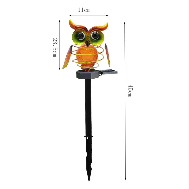 Solar Owl Lawn Lamp Outdoor Waterproof LED