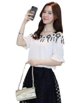 Title 6, Shirt Fiminina Off Shoulder Lace Tassel Belt Bo...