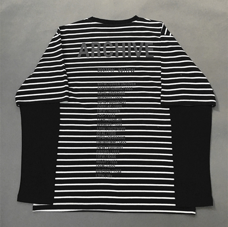 Long-Sleeved Fake Two-Piece Base T-Shirt