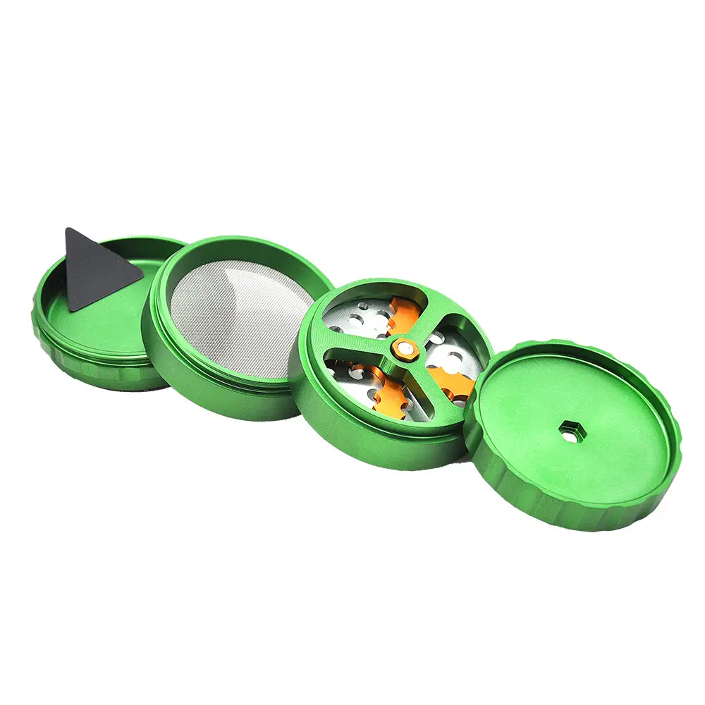 Directly-operated Aluminum Alloy 63mm Four-layer Smoke Grinder