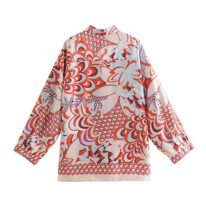 Summer New Women'S Clothing European And American Style Printed Loose Shirt