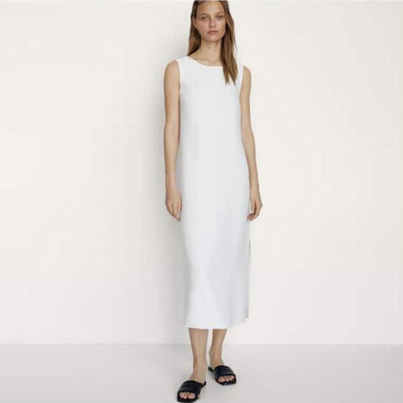 Women's Simple Dress With Cross Back Design