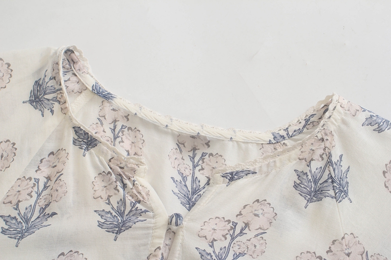 Printed Long-Sleeve Layered Day Dress, picture 2 of 5