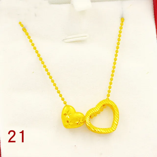 Sand Gold Plated Clavicle Chain Children'S Strap Pendant Peach Heart Necklace U - Shop at LoveMi