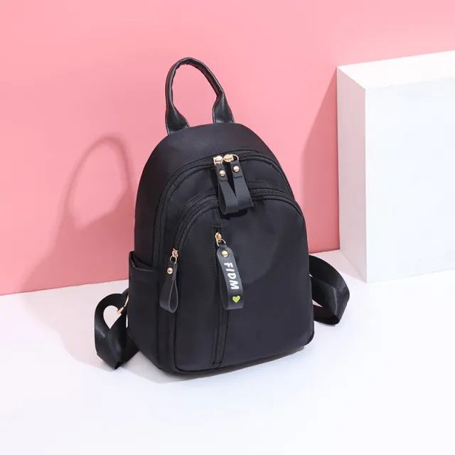 Fashion Large capacity Mommy Hit Color Backpack Casual School Bag Black - Shop at LoveMi