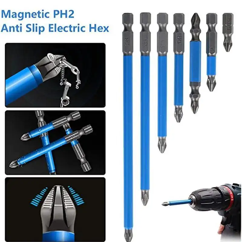 7 Pcs Ph2 Anti Slip Magnetic Cross Electric Drill