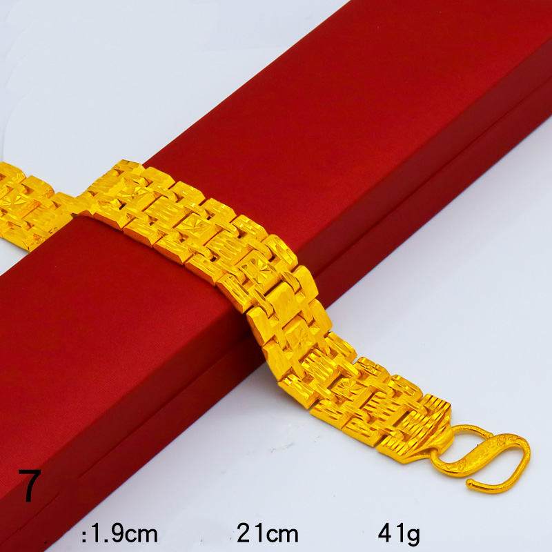 Imitation Gold Bracelet Men's Thick