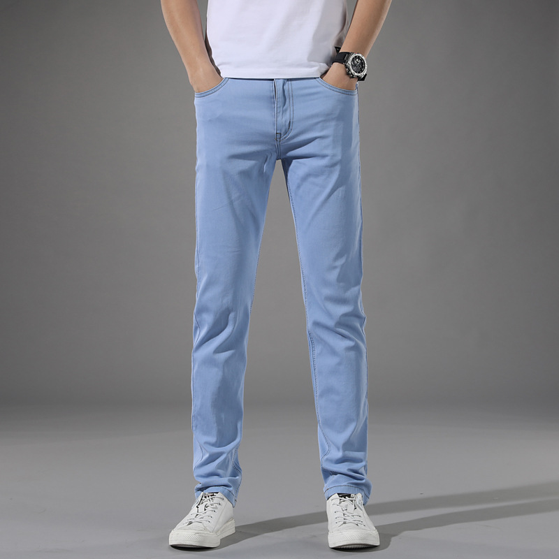 Title 5, Jeans de verano para hombre estilo coreano azul...