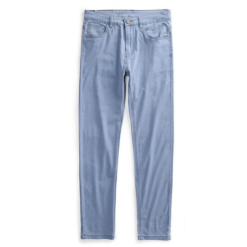 Summer Jeans Men's Korean Style Light Blue