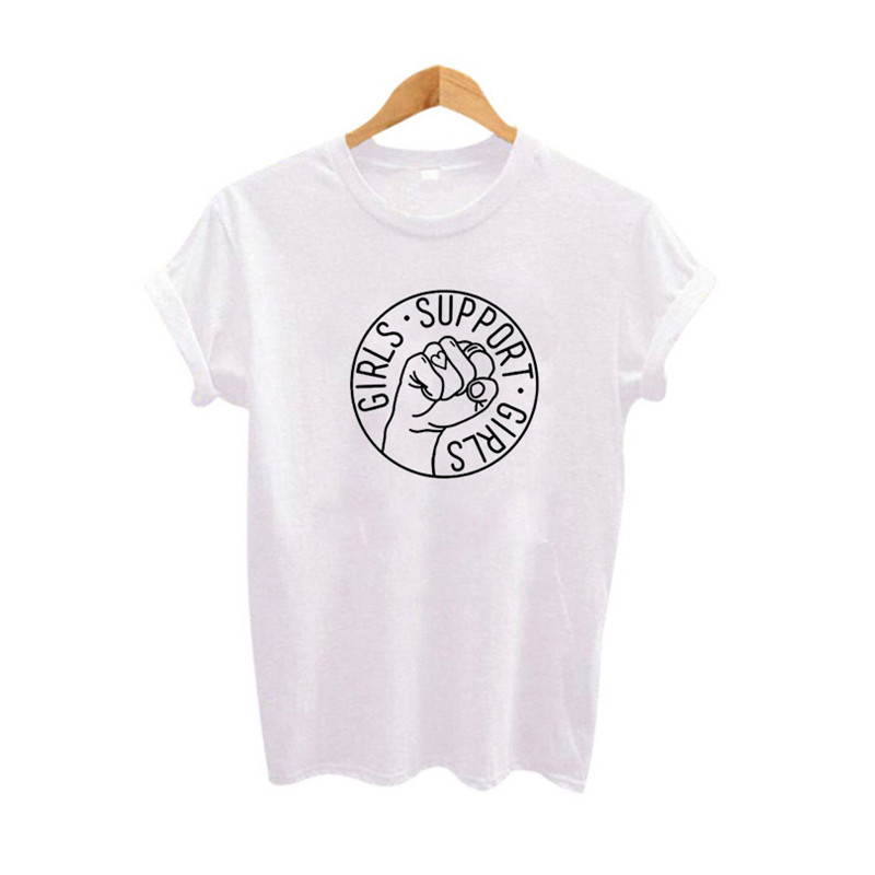 Title 4, GIRLS SUPPORT GIRLS Short Sleeve Letter Printed...