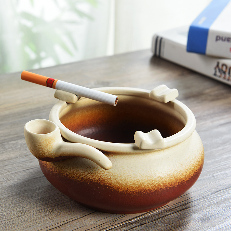 Pipe red large ashtray