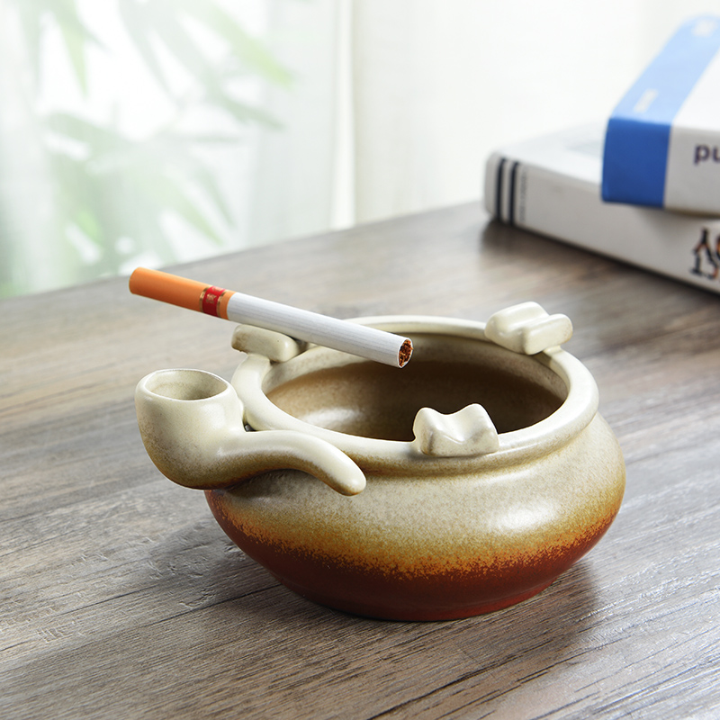 Pipe red small ashtray