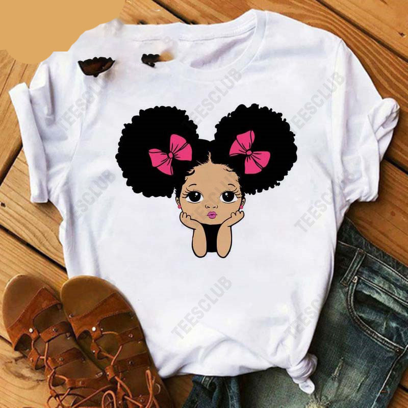 Title 2, Black African Curly Girl T-Shirt