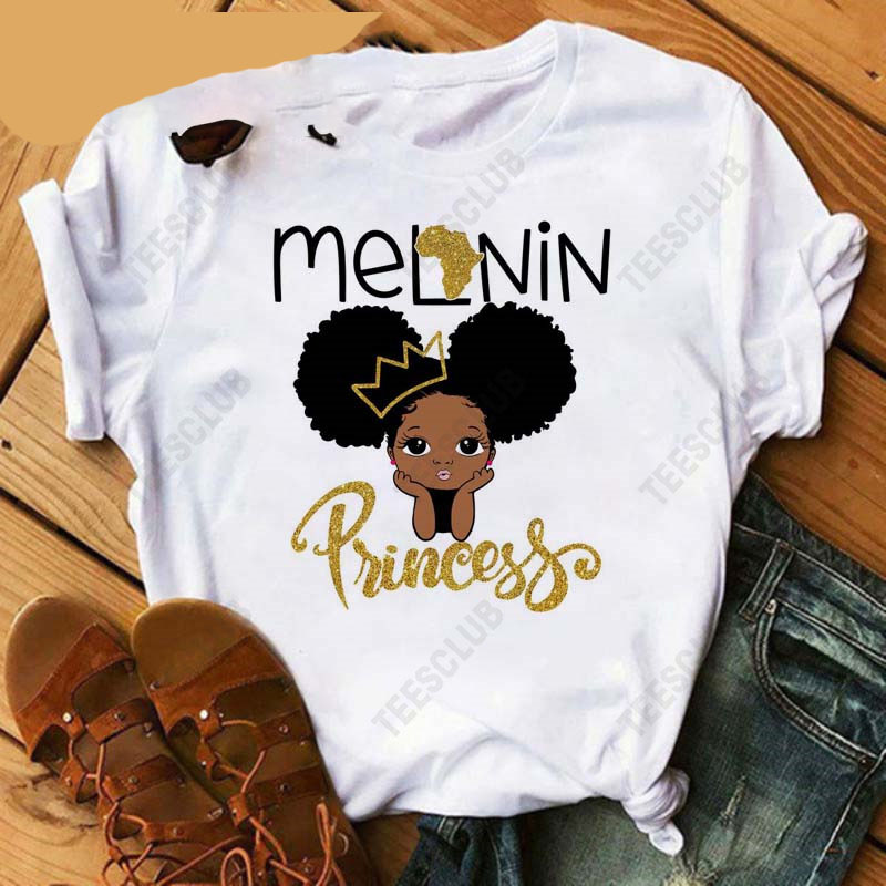 Title 4, Black African Curly Girl T-Shirt