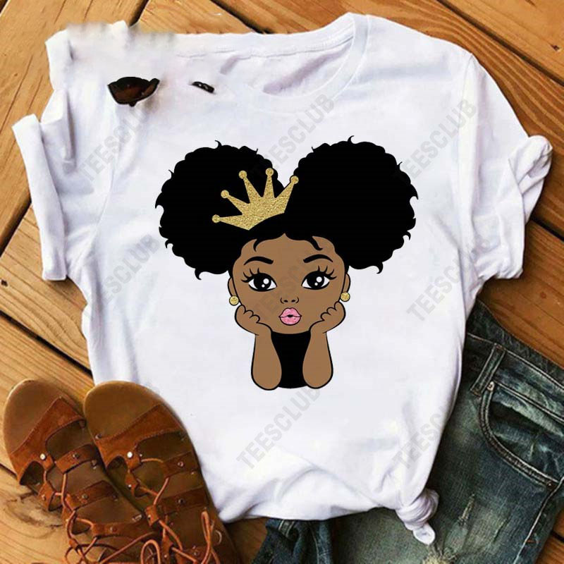 Title 5, Black African Curly Girl T-Shirt