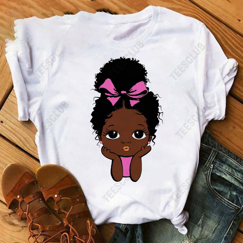 Title 10, Black African Curly Girl T-Shirt