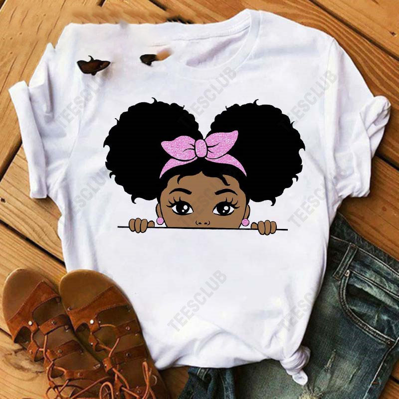 Title 15, Black African Curly Girl T-Shirt