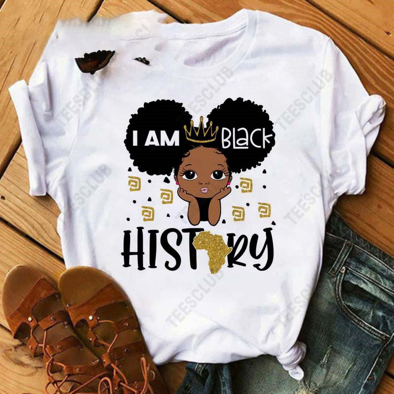 Title 18, Black African Curly Girl T-Shirt