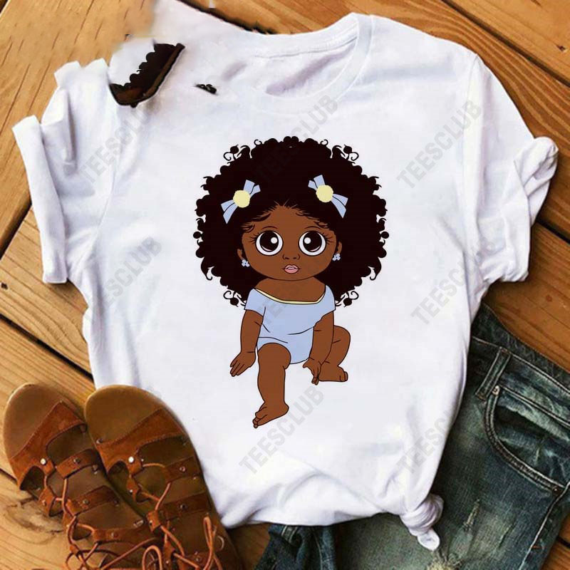 Title 21, Black African Curly Girl T-Shirt