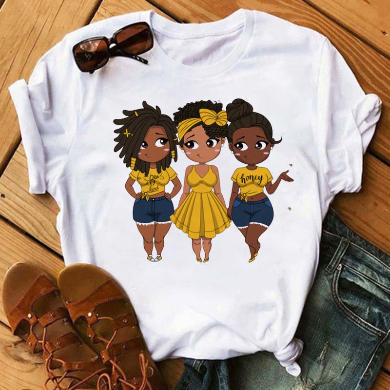 Title 20, Black African Curly Girl T-Shirt