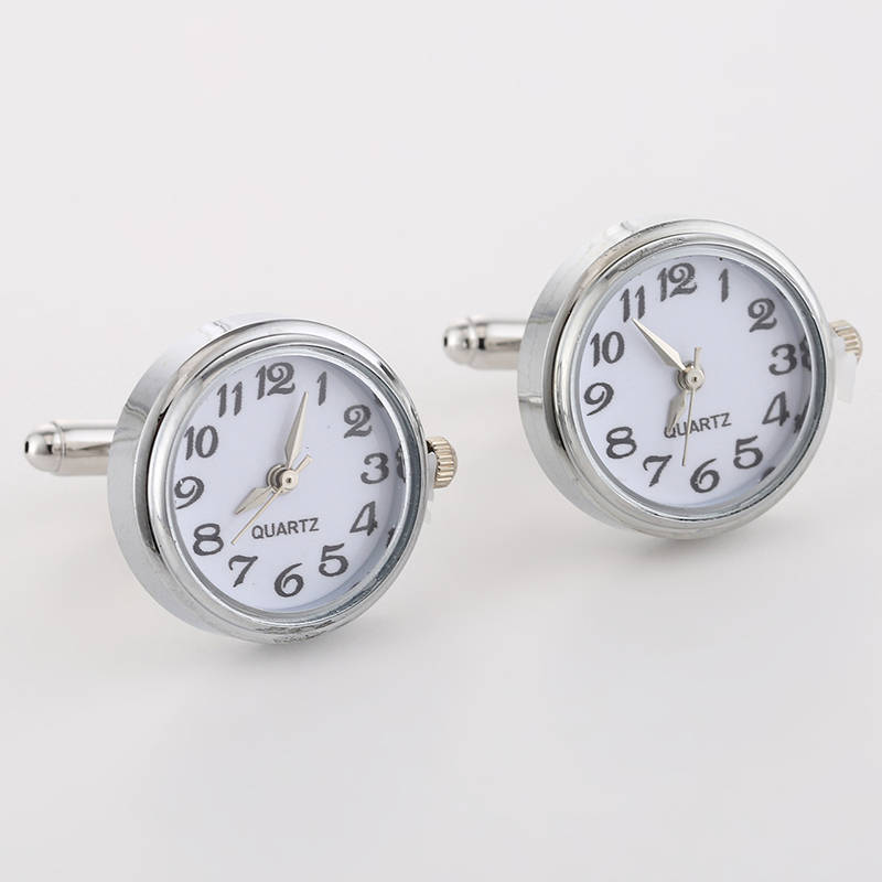 Hot-Selling Limited Edition Watch Cufflinks Stainless Steel Cuff Nails Personality Fun Movement Mechanical Cuffs — foto 5