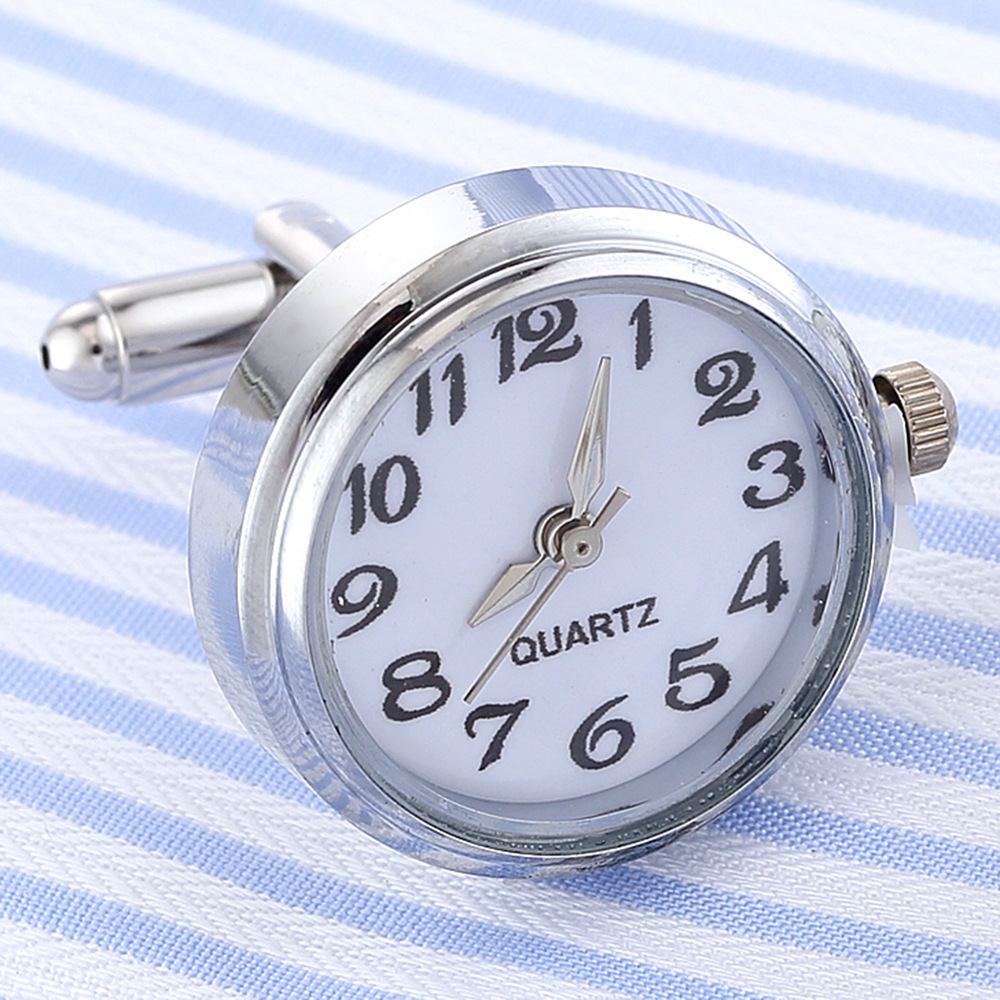 Hot-Selling Limited Edition Watch Cufflinks Stainless Steel Cuff Nails Personality Fun Movement Mechanical Cuffs — foto 4