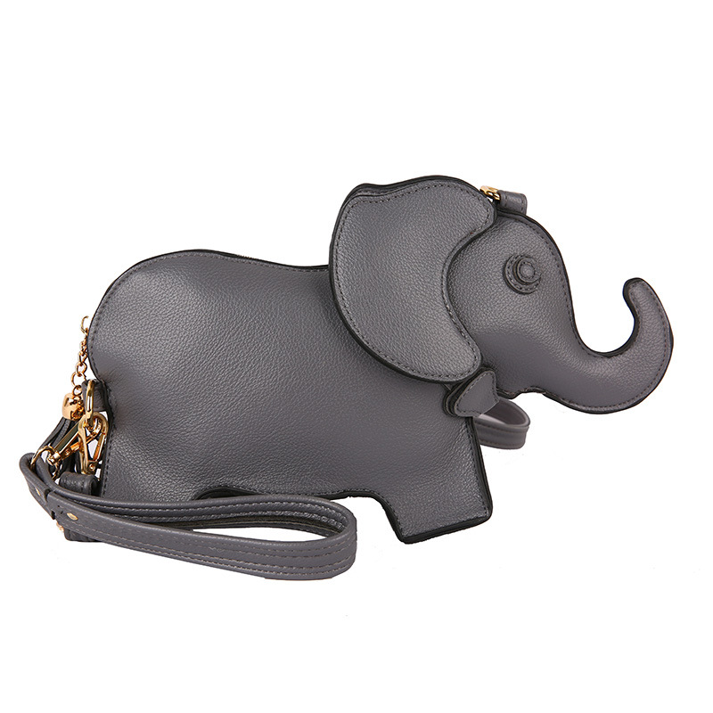 Baby Elephant Sweet Style Personality Lady Temperament Small Bag Shoulder Bag Grey - Shop at LoveMi