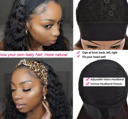 Hair Band Wig Ladies Chemical Fiber
