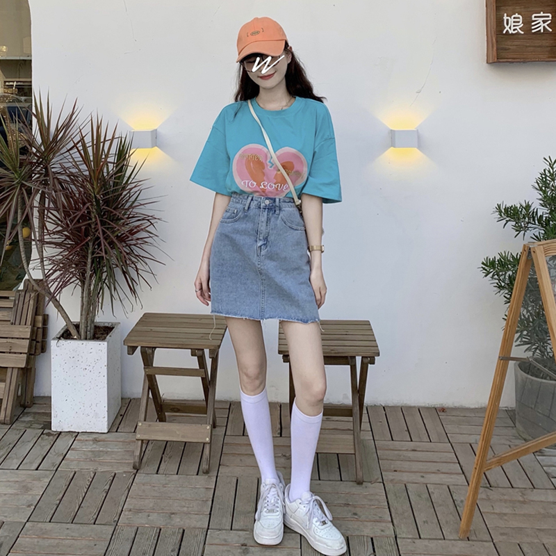 Denim Skirt Female Summer Thin High Waist A-line Skirt New Design Sense Small Hot Girl Short Skirt