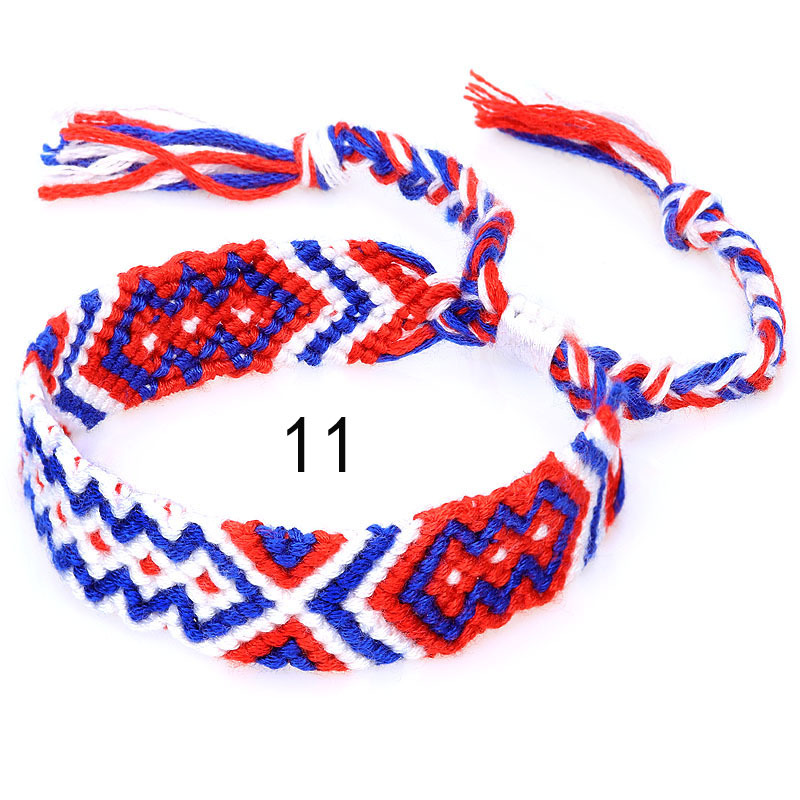 Braided Bracelet Nepalese Ethnic Style Hand Woven Rainbow Lucky Friendship Bracelet