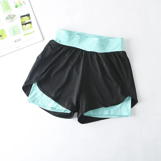 Quick Drying High Waist Sports Shorts Hot Pants Bright Green - Shop at LoveMi